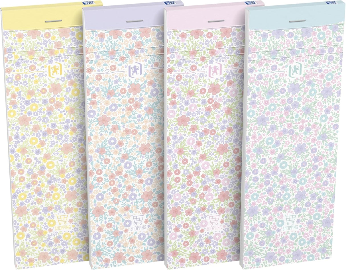 Oxford GO Floral Schreibwaren mit Optik Paper, EU Ecolabel, liniertes und kariertes Papier - verschiedene Ausführungen