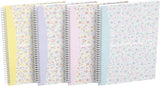 Oxford GO Floral Spiralbuch, Softcover mit Soft Touch Finish, weiße Doppelspirale, 60 Blatt - verschiedene Ausführungen