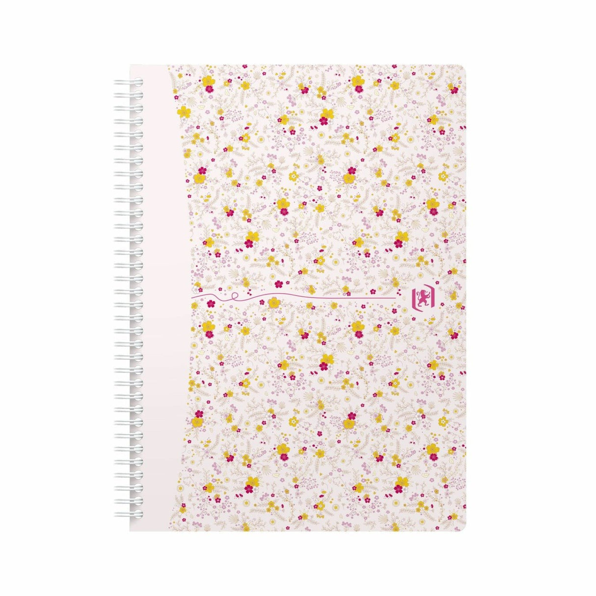 Oxford GO Floral Spiralbuch, Softcover mit Soft Touch Finish, weiße Doppelspirale, 60 Blatt - verschiedene Ausführungen