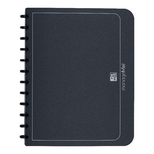 Oxford "manageMe!" Ringmappe mit vario-zipp-Prinzip, mit 25 Hüllen, Ring-Durchmesser 21 mm, anthrazit