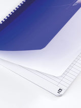 OXFORD Office Spiralbuch "MyColours" A4, liniert 7 mm, 90 Blatt, Optik Paper®, mit transluzentem PP-Deckel, 5er-Packung mit 4 Farben