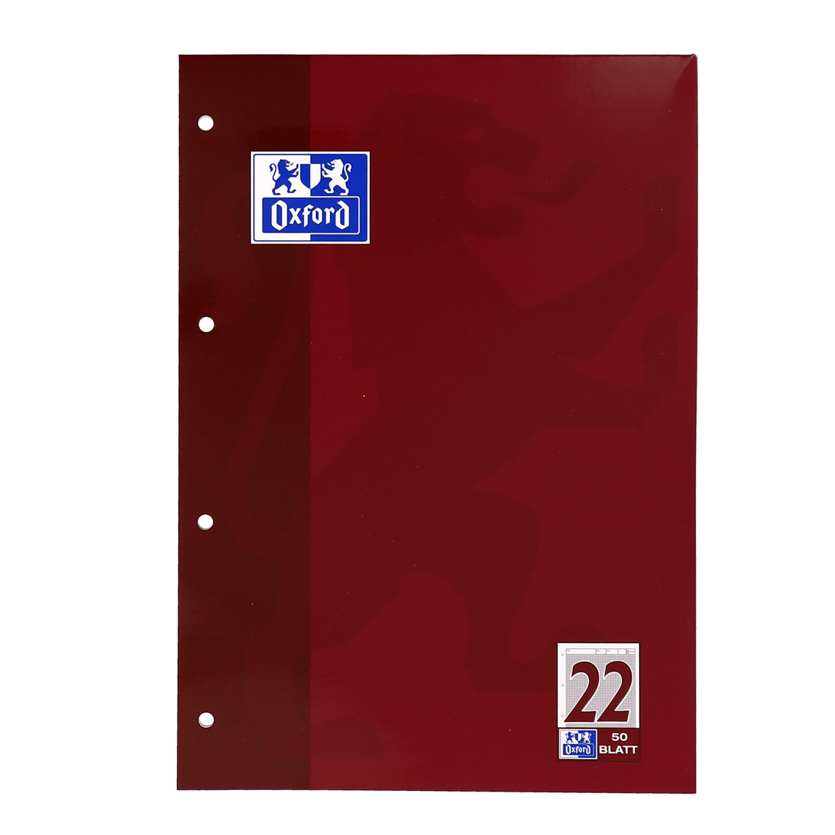 OXFORD Schule Arbeitsblätterblock A4, 50 Blatt, Optik Paper®, 4fach gelocht - verschiedene Ausführungen