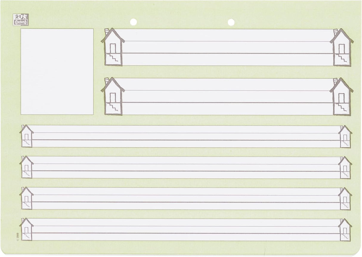 OXFORD Schule Schreiblernheft A4 quer, 16 Blatt, Lineatur SL, Optik Paper®, 2fach gelocht - verschiedene Ausführungen