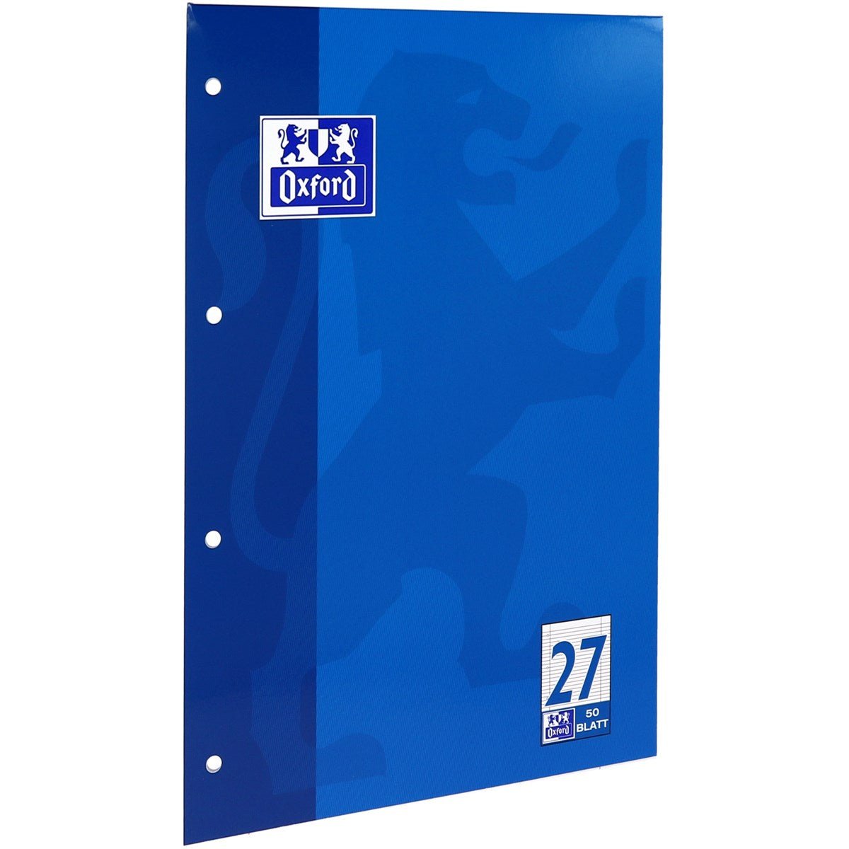 OXFORD Schule Schulblock A4, kopfgeleimt, 50 Blatt, Optik Paper®, 4fach gelocht - verschiedene Ausführungen