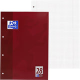 OXFORD Schule Schulblock A4, kopfgeleimt, 50 Blatt, Optik Paper®, 4fach gelocht - verschiedene Ausführungen