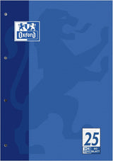 OXFORD Schule Schulblock A4, kopfgeleimt, 50 Blatt, Optik Paper®, 4fach gelocht - verschiedene Ausführungen