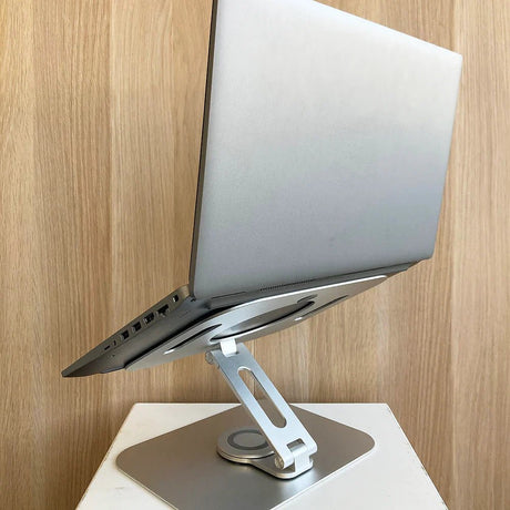 Unilux ERGO TOP Laptophalter metallgrau, faltbar, drehbar, Höhe und Neigung einstellbar