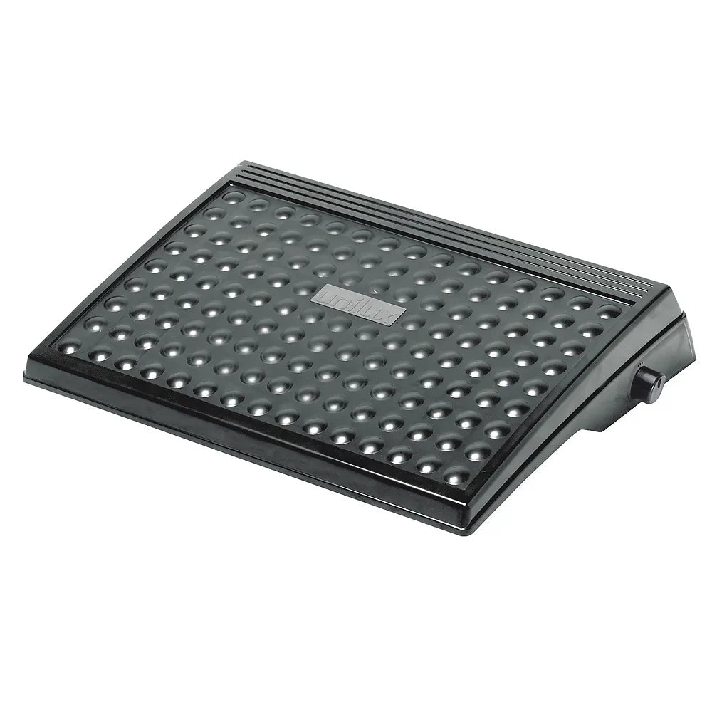 Unilux ORIGIN Fußstütze schwarz, Massageoberfläche, Höhe und Neigung einstellbar, zu 83% aus recyceltem Material