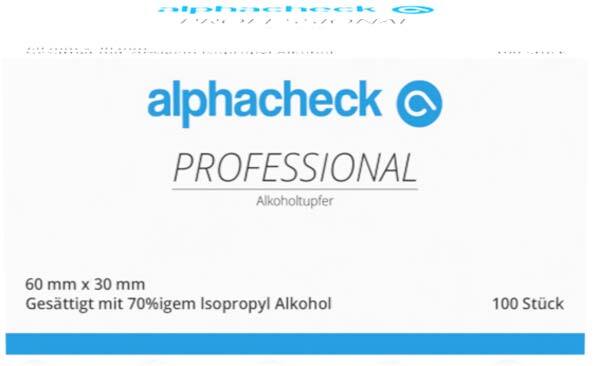 Alphacheck Alkoholtupfer 3x6 cm 100 Stück