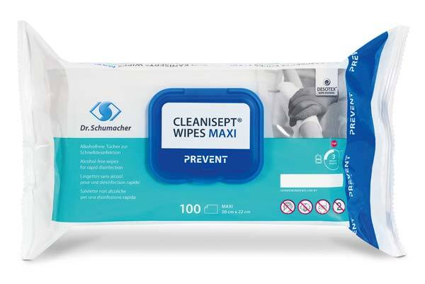 CLEANISEPT Wipes maxi | alkoholfreie Schnelldesinfektion | 100 Tücher