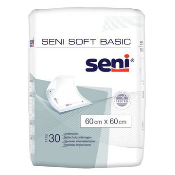 Seni Soft Basic | Bettschutzeinlage | 60 x 60cm | 90 x 60cm | 1 Packung á 30 Stück
