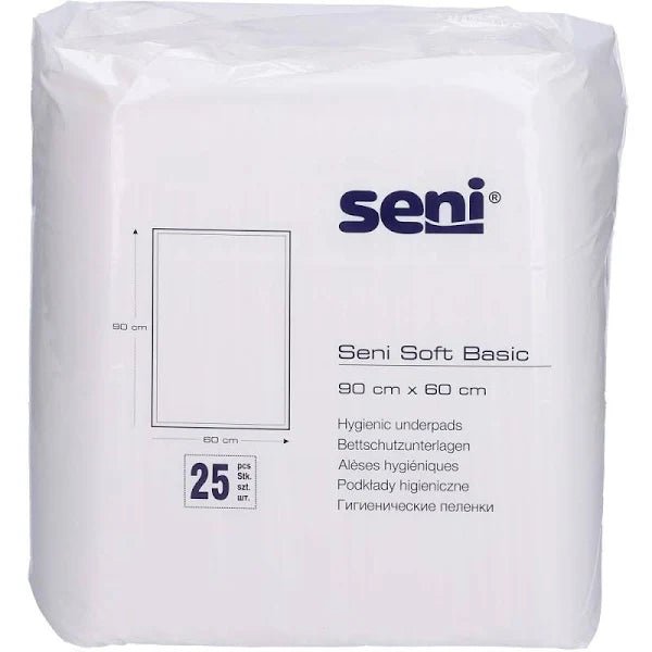 SENI Soft Basic Bettschutzunterlage 60x90 cm - 2x25 Stück