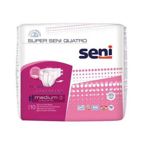 Super Seni Quatro | Windelhose | 1 Packung á 10 Stück | verschiedene Größen